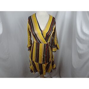 Miss Me Women Shiny Colorful Wrap Dress Size S